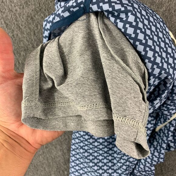 Fair Harbor Swim Trunks Mens Medium Blue Geometric Drawstring Lined 2 In 1 - Picture 3 of 13